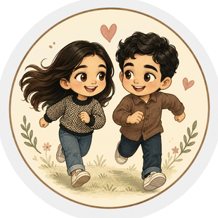 Illustration of Subhiksha and Naren